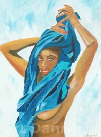 Blue Lady oilpainting on canvas